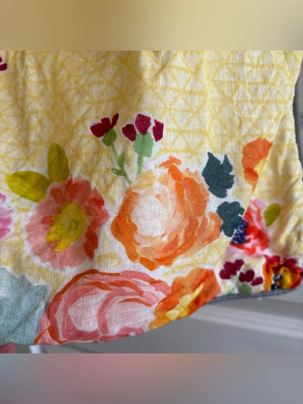 Anthropologie Watercolor  Floral Embroidered Throw Pillow Cover Case 20x20 (2)